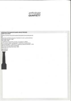 Produktblatt aus dem Katalog des Anthologie Quartett, Rückseite